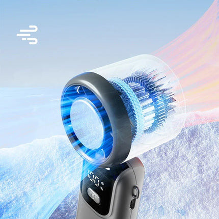 Ventilatore da tavolo USB Lenovo Fast Chill Ice Compress pieghevole/da appendere, con funzione di raffreddamento a ghiaccio, portatile, 100 velocità, Turbo, per esterni