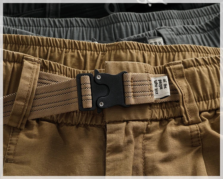 Men's corset casual pants loose 3D vertical cut retro military style outdoor scratch resistant multi-pocket cargo pants