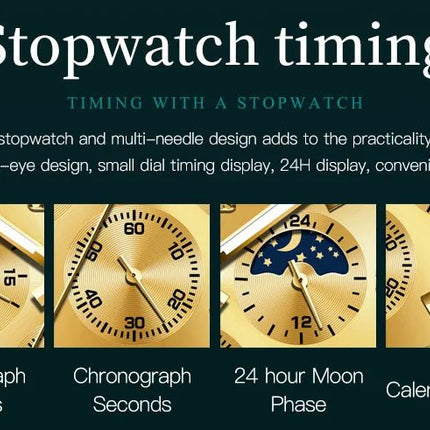 OLEVS Men's Classic Watches with Date Waterproof Luminous Luxury Big Dial Men's Wrist Dress Stainless Steel Men Watch