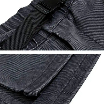 American Streetwear Multi-Pocket Cargo Pants Men High Quality Fashion Baggy Pants Plus Size Black Army Straight-Leg Trousers