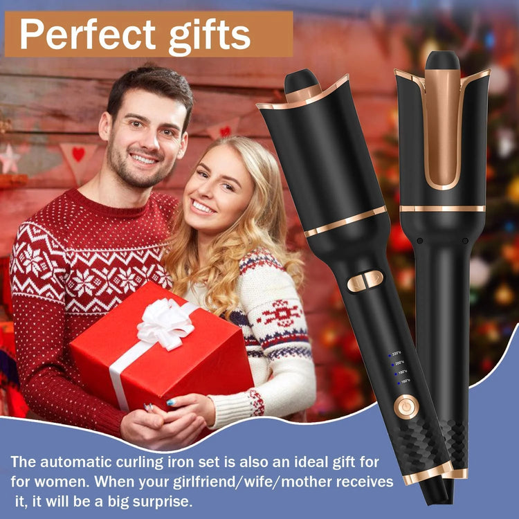 Automatic Hair Curler-123, Auto Hair Curling Iron Ceramic Rotating Air Curler, Air Spin Wand Styler Curl Machine Magic Hair Curler Portable