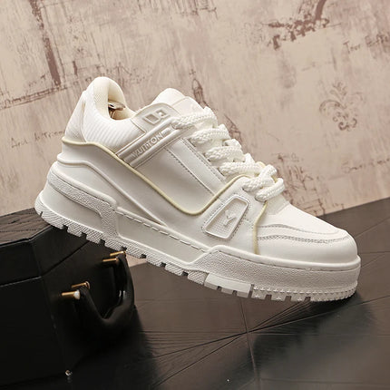 New Men White Red Breathable Pattern All Match Brand Shoes Causal Flats Loafers Sports Walking Sneakers Zapatos Hombre