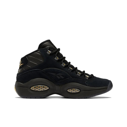 Reebok Mid top Vintage Basketball Shoes Unisex Black Gold H01308