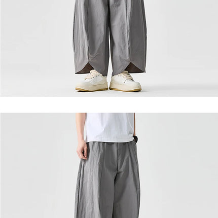 2026 Pantaloni estivi a gamba larga Vendite da uomo Pantaloni casual Stili giapponesi Samurai Costume Harun Pantaloni da uomo Pantaloni lanterna Pantaloni sportivi