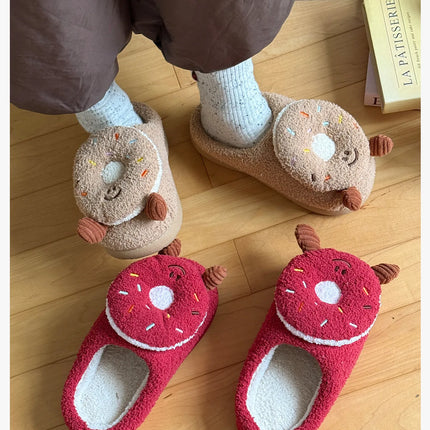 Plush Cotton Slippers Women Winter Indoor Home Shoes Anti-slip Thick Warm Cotton Shoes Cartoon Slippers Soft Comfortable Slipper