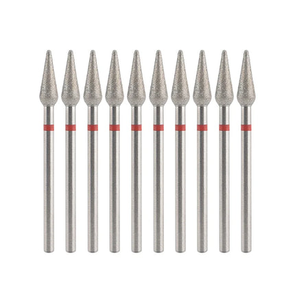 10Pcs Diamond Milling Cutter For Manicure Electric Nail Drill Bits Accessory Pedicure Machine Nail File Gel Remover Tool uñas Accesorios Y Herramientas