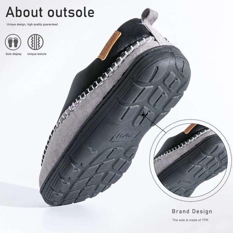 inter Men's Mark Line Slippers With Anti Slip TPR Sole, Soft, Warm, Comfortable And High-Quality Indoor Shoes
