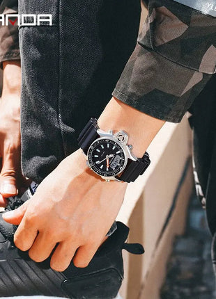 SANDA Sport orologio digitale al quarzo da uomo orologi subacquei creativi orologio da uomo con allarme impermeabile orologio con doppio Display Relogio Masculino platinumshop