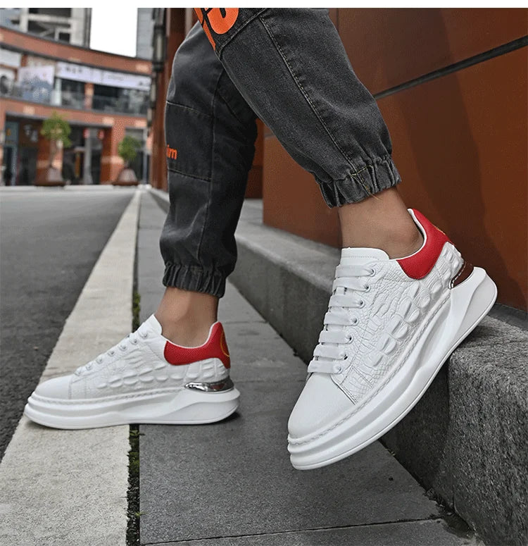 Leather Shoes Men's Skateboard Cricket for Men Sports Running Sneakers Male Luxury Designer Flats Platform