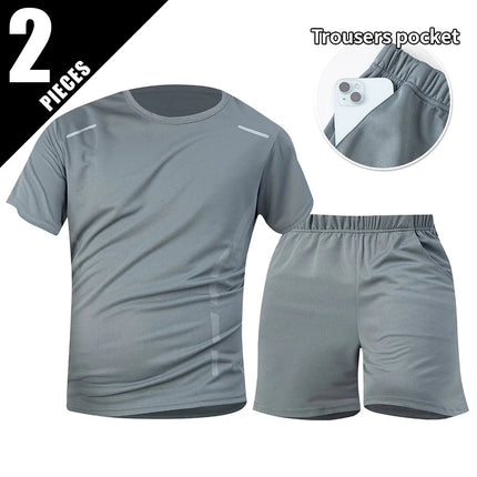 Tuta sportiva da uomo ad asciugatura rapida 1/2/4 pezzi T-shirt casual traspirante a maniche corte Tasca Pantaloncini versatili per adolescenti da indossare platinumshop