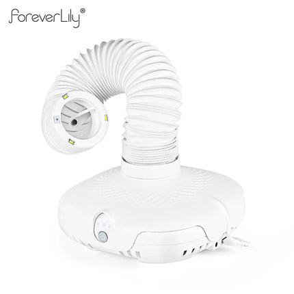 Powerful 130W Nail Dust Extractor Vacuum Cleaner 6 Gear Adjustable Suction with 360° Flexible Tube Manicure Dust Collector for Nail Stylist Salon & Home Nail Art