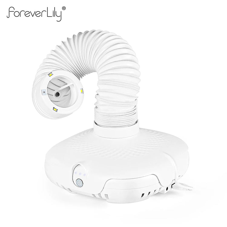 Powerful 130W Nail Dust Extractor Vacuum Cleaner 6 Gear Adjustable Suction with 360° Flexible Tube Manicure Dust Collector for Nail Stylist Salon & Home Nail Art