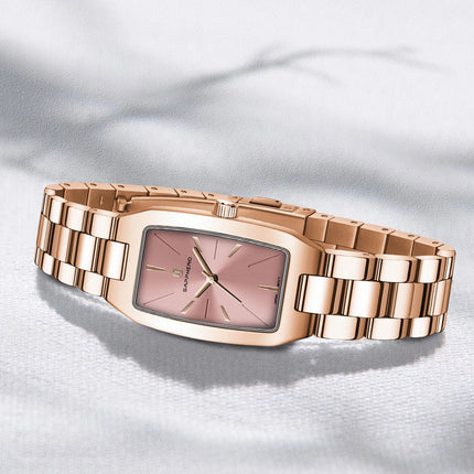 SAPPHEROLuxury Orologio da donna Cinturino in acciaio inossidabile Orologio impermeabile Quadrante ultrasottile Orologio da donna semplice alla moda Orologio accurato platinumshop