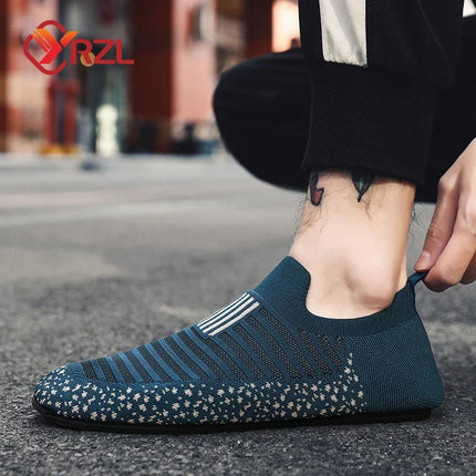 YRZL Mocassini in rete Mocassini da guida da uomo Appartamenti di alta qualità Scarpe da passeggio maschili Mocassini casual in mesh traspirante Scarpe estive da uomo
