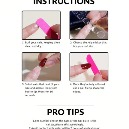 24pcs/set short square fake nails for women cute bride heart white french tips faux ongles y2k press on false nail supplies