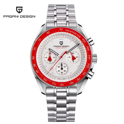 Nuovo Orologio da Uomo PAGANI DESIGN Gold Moon 2026, Cronografo Sportivo al Quarzo VK63, con Vetro Zaffiro AR, Impermeabile, Luminoso, in Acciaio Inossidabile, Lunetta in Ceramica, Regalo