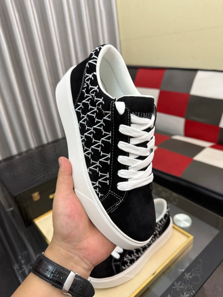 Designer Faithful Low-Top Numeris Sneakers Heightening Casual Sports White Board oes for Couples Lightweight Rubber Outsole