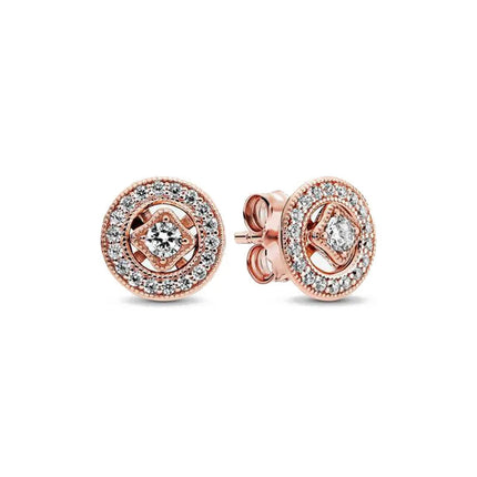 2025 Orecchini originali in pietra a forma di cuore bianco rosa, blu, rosso, verde, orecchino di perla con fiocco di neve, gioielli in argento s925 con fascino femminile platinumshop