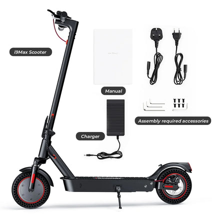 IScooter i9Max 10in Scooter elettrico Max Motor 500W Scooter a doppio assorbimento degli urti per Scooter per pneumatici a nido d'ape per adulti 35 KM/H 10Ah