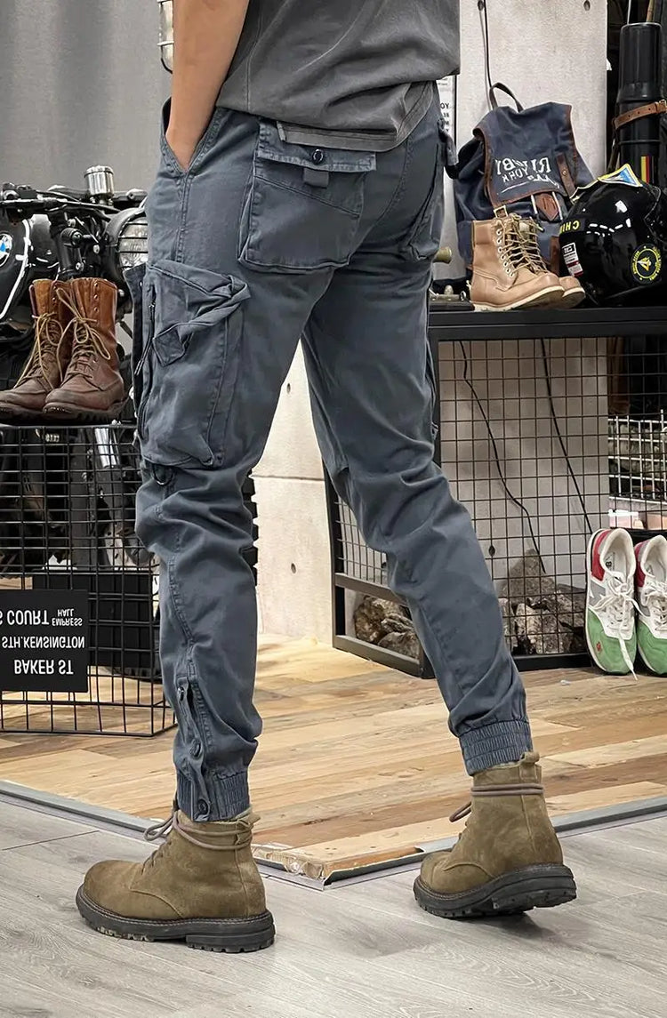 2025 New Men's Cargo Pants Tactical Military Work Pants Outdoor Jogger Casual Trousers Straight Leg Spring Autumn Utility Pants