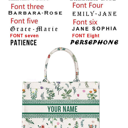 New 2026 Women's Personalized Tote Bag, Printed Canvas Handbag, Large Capacity Beach Bag