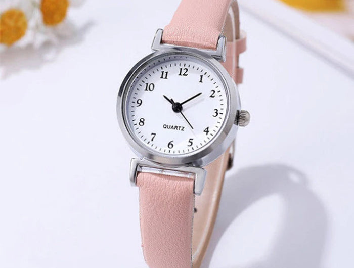 Orologio da donna alla moda con quadrante piccolo, cinturino in pelle casual, orologi da polso al quarzo da donna platinumshop