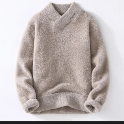 Sweaters men winter korean style mens warm sweater V-neck men sweaters autumn Men's wool pullovers men full size M-XXXL