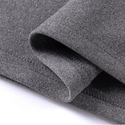 Thickened Double-sided Velvet Long Sleeve T-shirt Men's Underwear Solid Color Fleece-lined Heavyweight Crew Neck Base Shirt PlatiNum