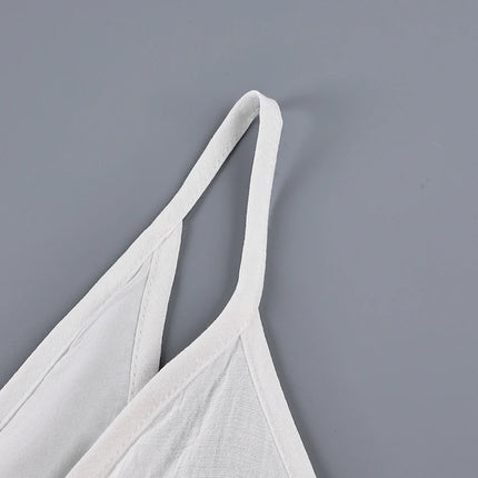 HiLoc Abito lungo bianco allentato casual Robe 2025 Nuovi abiti estivi con scollo a V per le donne Primavera senza maniche Vestaglie dritte Camicia da notte