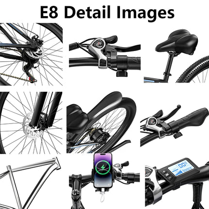 Bicicletta elettrica E8 29'' EBYCCO con motore da 48V 17.5Ah e pedalata assistita per il pendolarismo quotidiano