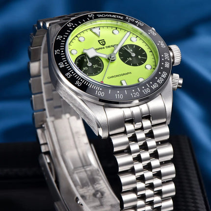 PAGANI DESIGN 2026 Nuovo BB Flamingo Orologio Cronografo Sportivo di Lusso al Quarzo da Uomo con Vetro Zaffiro AR, Impermeabile 100M, Orologio da Polso alla Moda con Cinturino in Acciaio Inossidabile per Uomo, Magazzino Local
