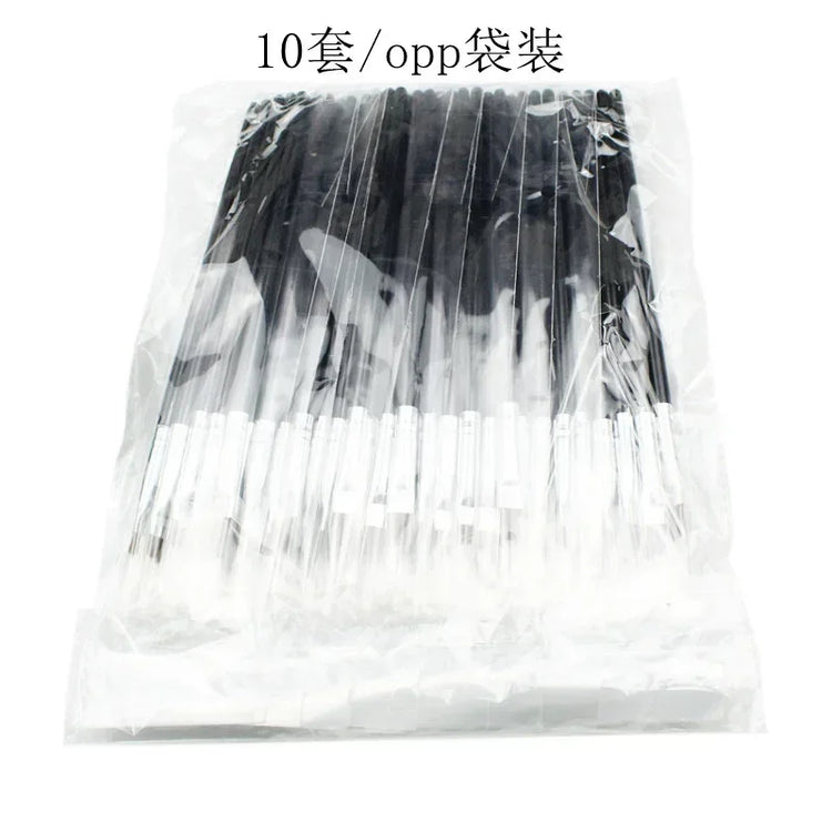 5PCS Kolinsky Flat Nail Art Brush Set Gradient Acrylic Nail UV Gel Builder Drawing Painting Pen Manicure Tool