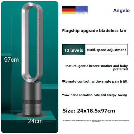 Ventilatore a Torre Senza Pale Angelo Tedesco 220V, Purificatore d'Aria e Riscaldatore 2 in 1 per Uso Domestico QDW