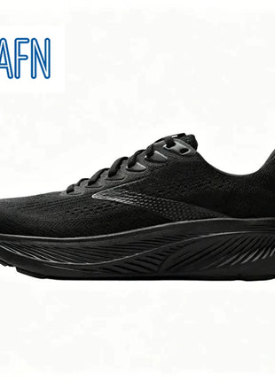 Scarpe da corsa professionali in tessuto jacquard ultra-traspirante, con suola ondulata ad alta reattività per allenamento maratona e corsa a lunga distanza intensiva.