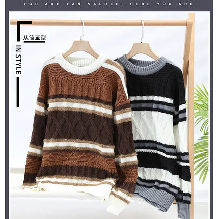 2024 winter new arrival korean style thicken mens warm sweater men fashion sweaters Men's wool pullovers male full size M-3XL