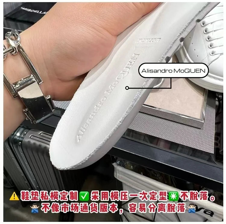 American European Fashion Casual Shoes Unisex White Platform Sneakers Man Sport Shoes In Printing Leather Women Heighten Loafers