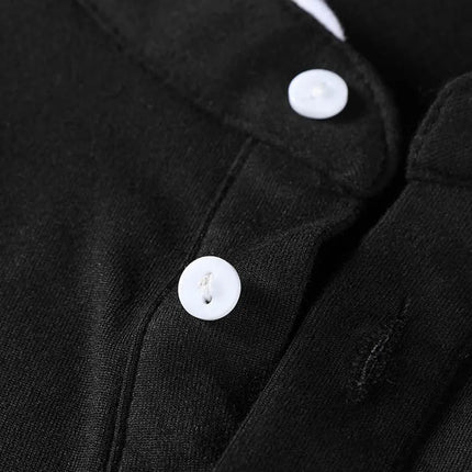 2025 New Men's Casual and Fashionable Solid Color Long Sleeve Stand-Up Collar T-Shirt Versatile and Comfortable Summer Top