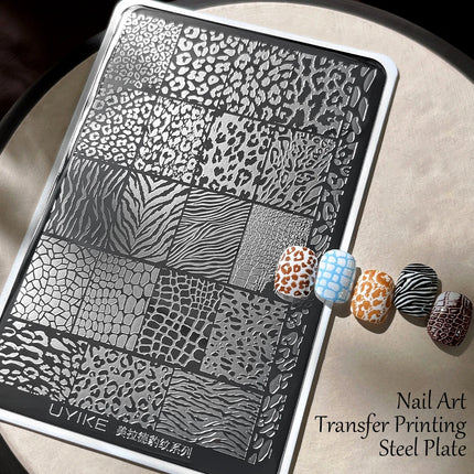Gothic Letter Nail Art Transfer Printing Steel Plate Nail Art Silicone Stamp Star Heart Dot Bowknot Lace Manicure Tool Templates