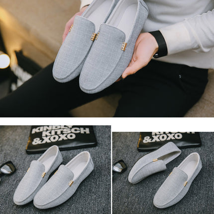 Scarpe casual da uomo in tela slip on mocassini alla moda per uomo abito di lusso scarpe da guida appartamenti formali per feste di matrimonio taglie forti