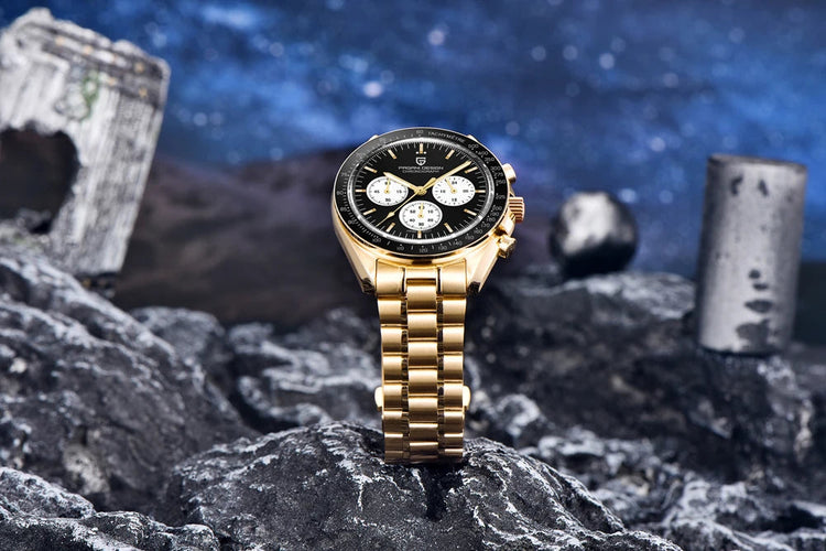 Nuovo Orologio da Uomo PAGANI DESIGN Golden Moon 2026, Orologio al Quarzo di Lusso, Cronografo Sportivo, Vetro Zaffiro AR, Impermeabile, Regalo platinumshop