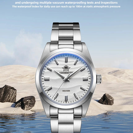 ADDIESDIVE 36mm Men Watch Without Logo AD2030 VH31 Quartz Watch 10Bar Waterproof 316L Stainless Steel Sand Dial Wristwatch New