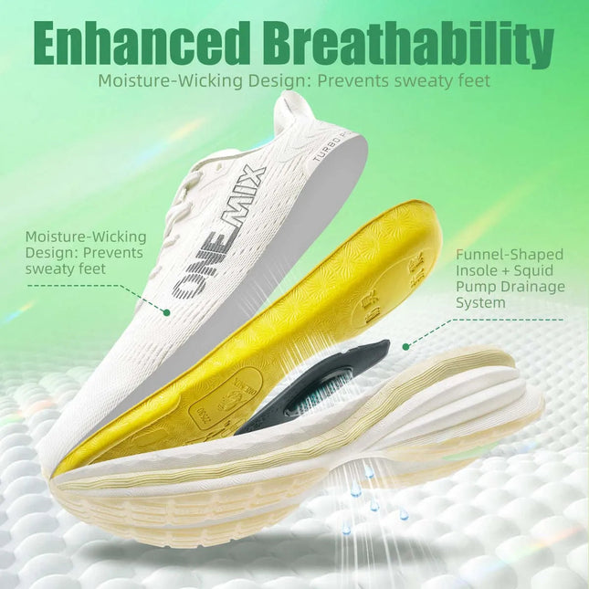 ONEMIX Nuovo cuscino Sneakers Scarpe da corsa per uomo Mesh traspirante Walking Training Fitness Scarpe da jogging Donna Corda per saltare PlatiNum
