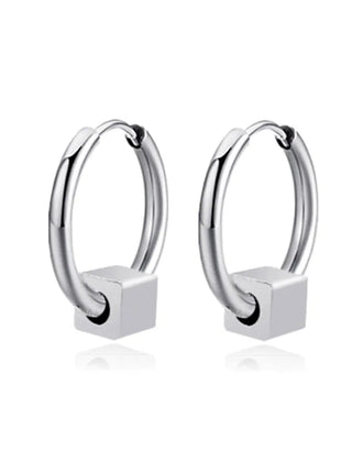 Long Hanging Crosses Leaves Pendants Hoops Woman Earrings Man Vintage Stainless steel Hip Hop Ear Piercing Jewelry Accessories PlatiNum