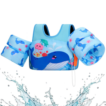Children's Life Jacket Children's Swimming Arm Floating Whistle Life Vest Baby Swimsuit Safety Foam Pool Accessories for Kayak
