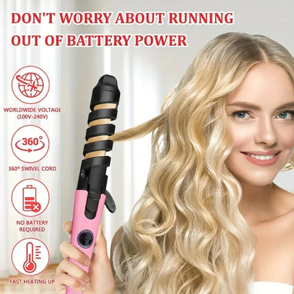 2-in-1 Curling Iron Set, Instant Heat Up for Short, Medium, and Long Hair, Women's Hair Tools Holiday Gifts