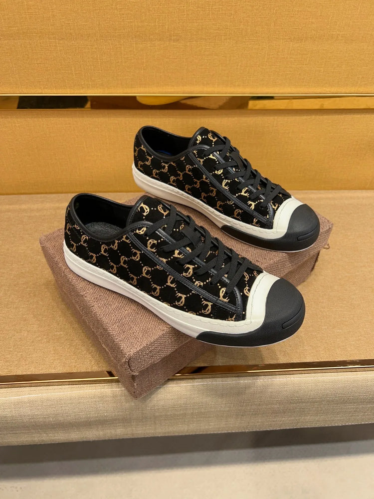 New Genuine Leather Men's Lace-up Type Sports Shoes Fashion Casual Sneaker First Layer Cowhide Running Shoes