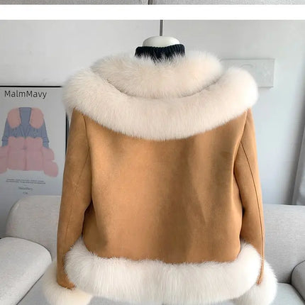 2026 Winter New Faux Fur Jacket Women's Overcoat Fashion Loose Thickened Warm Parker Coat Women's Down Jacket Outwear Casaco