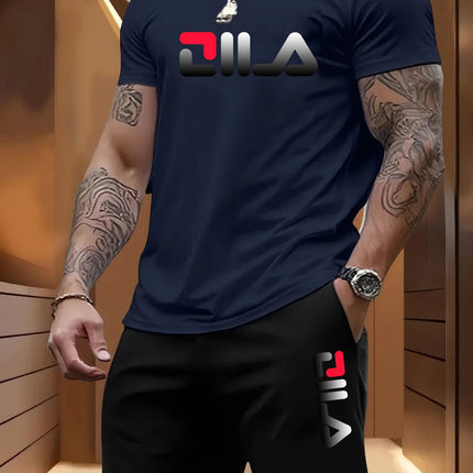Completo Sportivo Estivo da Uomo per Spiaggia, Casual, per Basket e Attività all'Aperto, Comodo Set Due Pezzi con T-Shirt Larga alla Moda e Pantaloncini platinumshop