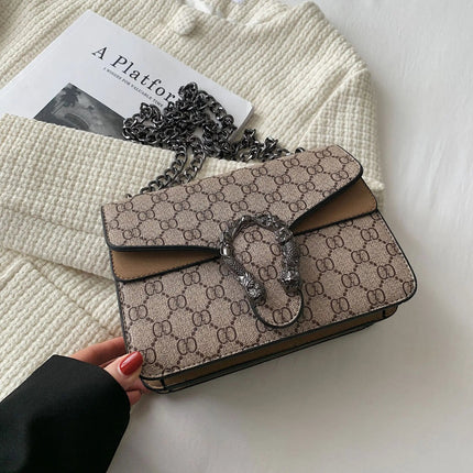 Fashion Popular Women's Bag Trend Brand Retro Chain Shoulder Bag High Quality Ladies Crossbody Bag Designer Luxury Handbag PlatiNum