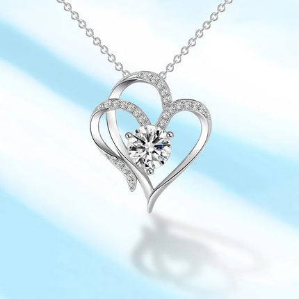Collana in Argento 925 Scintillante per Donna e Uomo, Gioiello Raffinato per Matrimoni, Fidanzamenti, Feste, Regalo di San Valentino PlatiNum